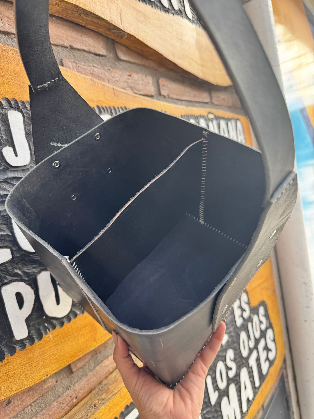 Canasta Matera Artesanal *100% Cuero