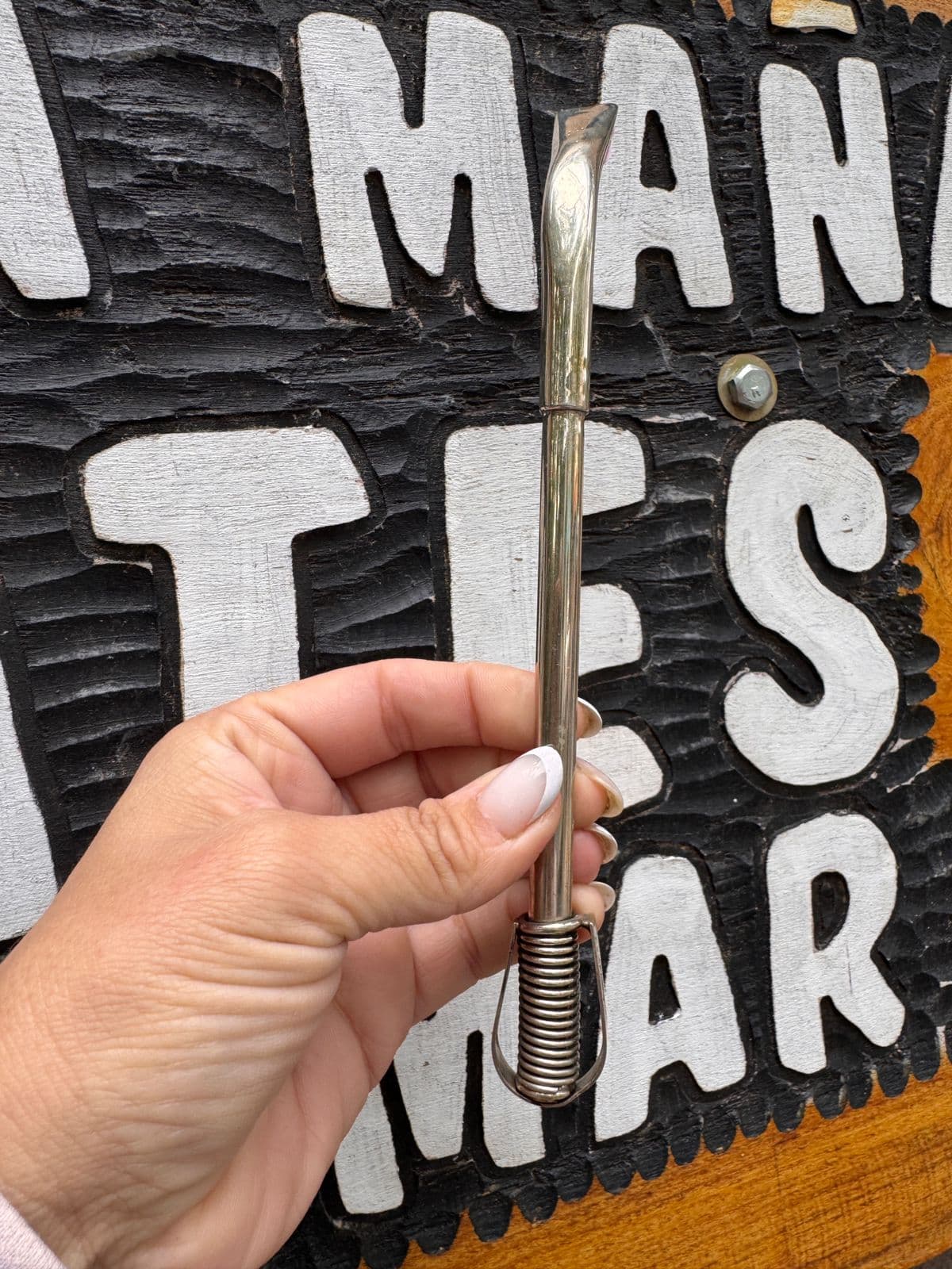 Bombilla Alpaca pico de loro Resorte Desarmable