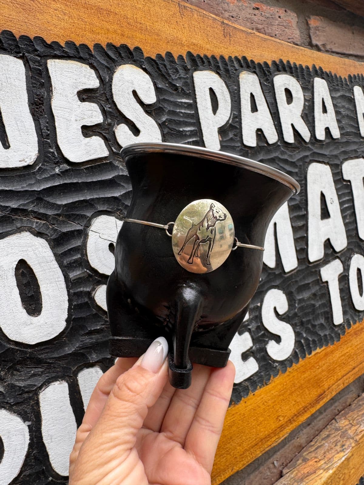 Mate camionero Dije Alpaca DOGO ARGENTINO