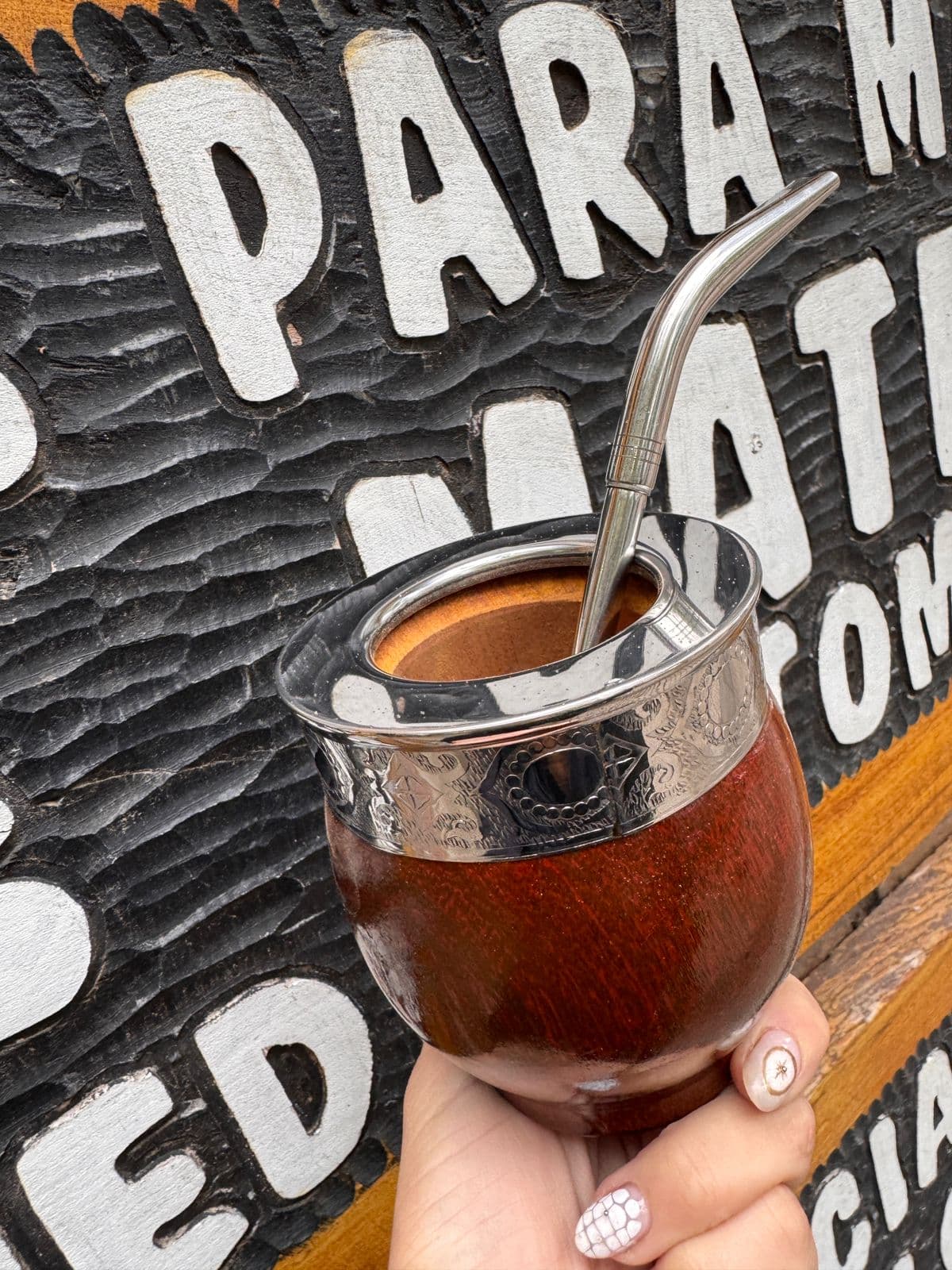 Mate imperial Marrón oscuro algarrobo + Bombilla