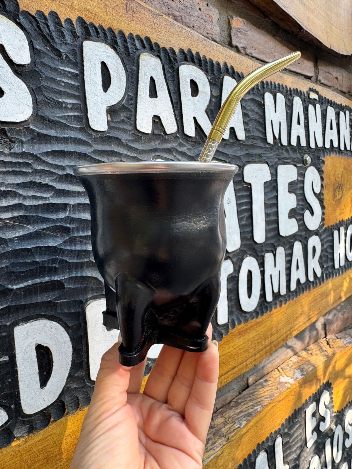 Mate Camionero Premium virola acero + bombilla pico de loro de REGALO