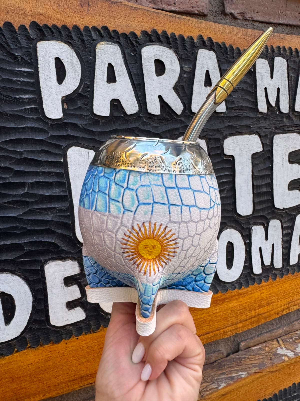 Mate Torpedo Imperial Selección Argentina – Edición Especial Cuero Yacaré y Alpaca