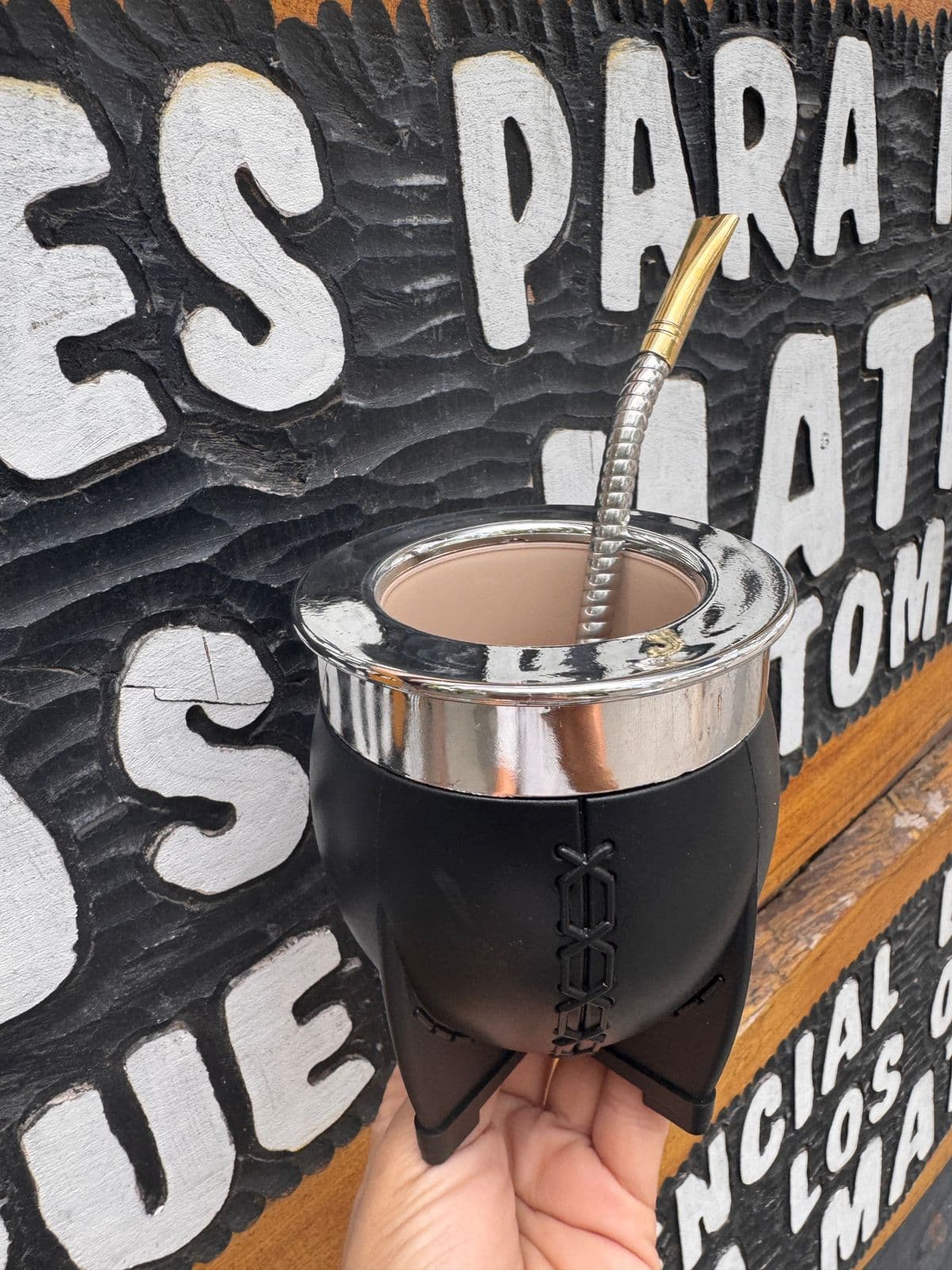 Mate imperial Pampa interior PVC negro