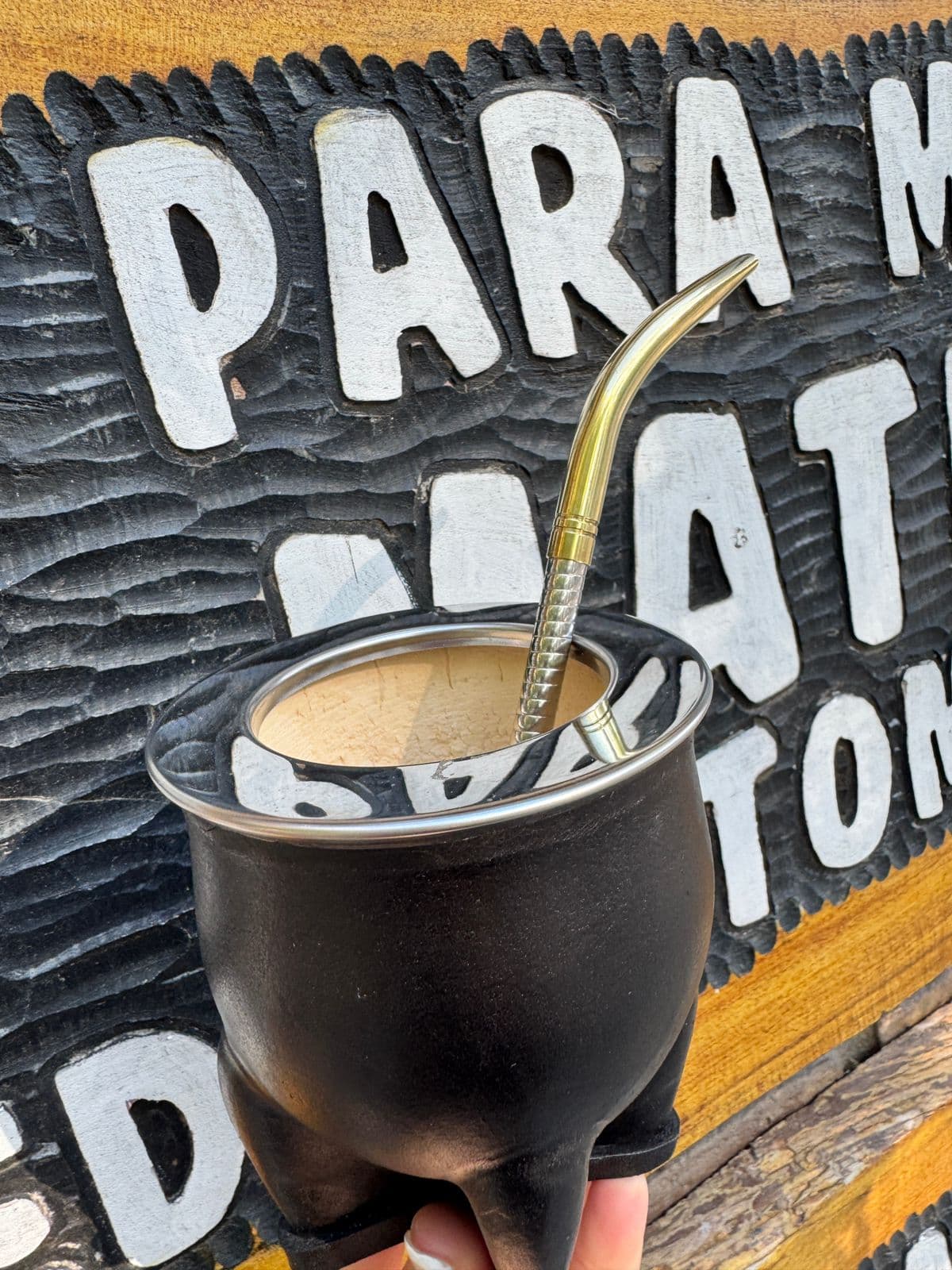 Mate Camionero Premium virola acero + BOMBILLA DE REGALO