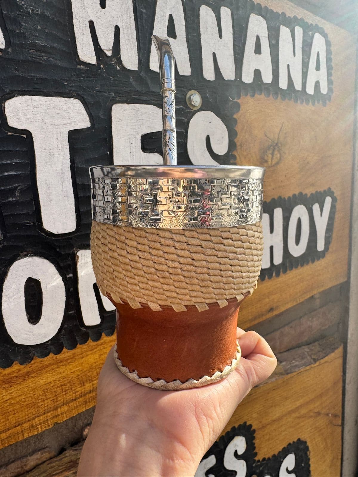 Mate Imperial Cuero Tiento – Virola de Acero