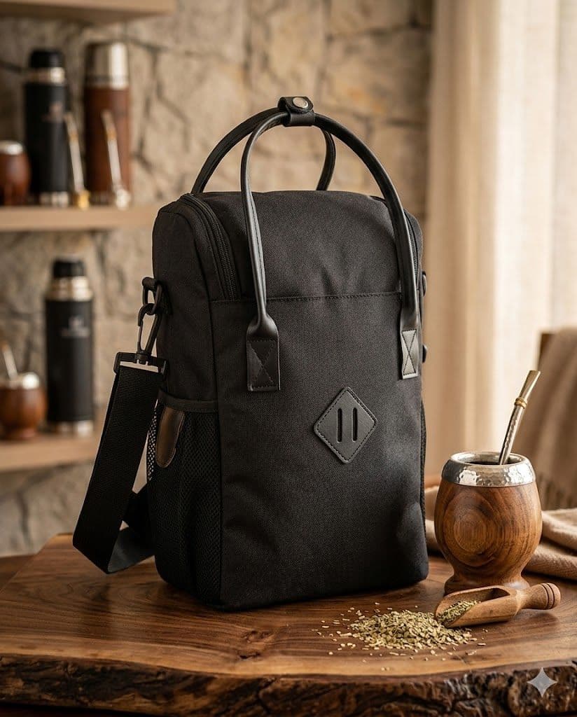 Mochila Matera "Nórdico" en Negro: Tu Compañera Ideal para el Mate