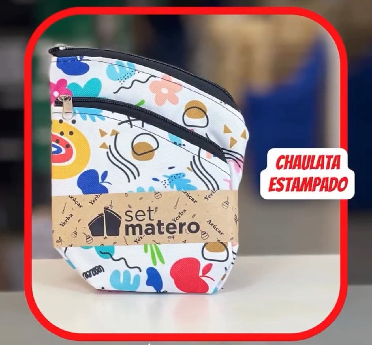 Chau Lata Azúcar/yerba Lona Estampada