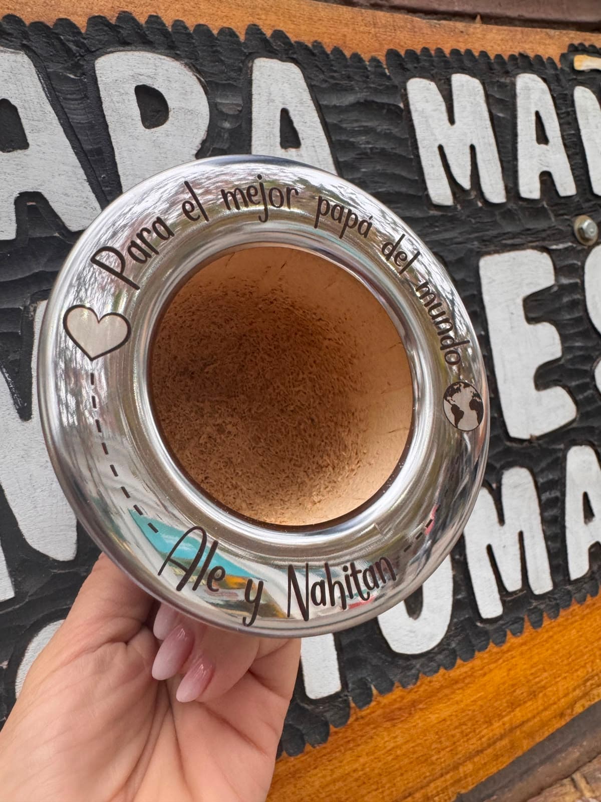 Mate personalizaos dia del Padre + Bombilla de Regalo